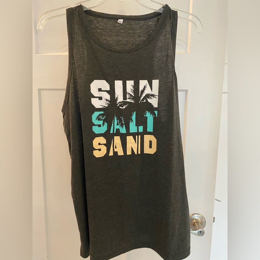 Sun Salt Sand Shirt. Size says 2XL. Runs more like a Large
